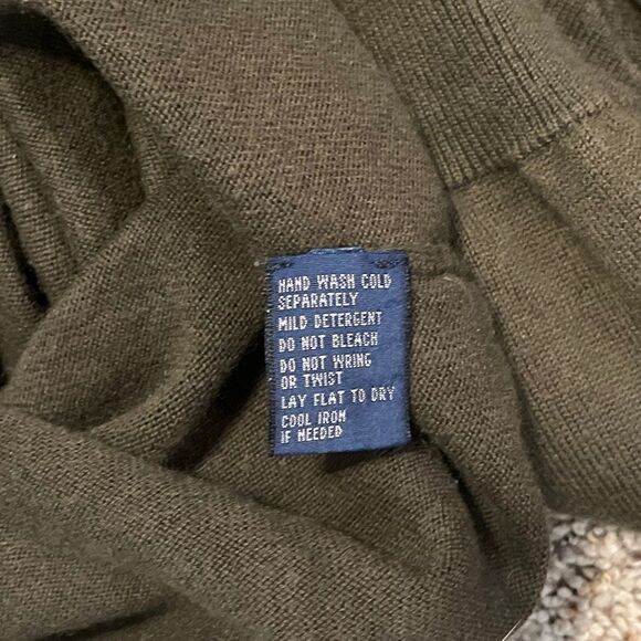 Ralph Lauren Polo Golf Green Cashmere Blend 1/4 Zip Sweater Large - Picture 5 of 6